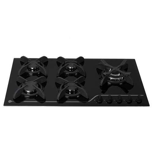اجاق گاز صفحه ای درسا مدل روژین شیشه ای مشکی - کد 2102-5r