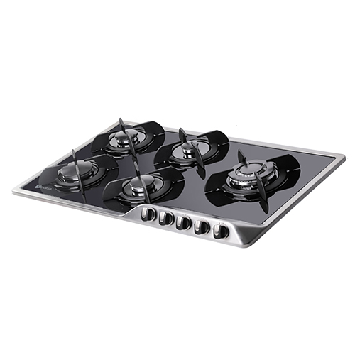 اجاق گاز صفحه ای درسا مدل بیدار مشکی 5 شعله استیل - کد 2301-5R