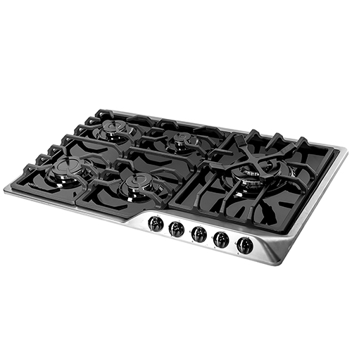 اجاق گاز صفحه ای درسا مدل راک مشکی شیشه استیل - 2300-5R
